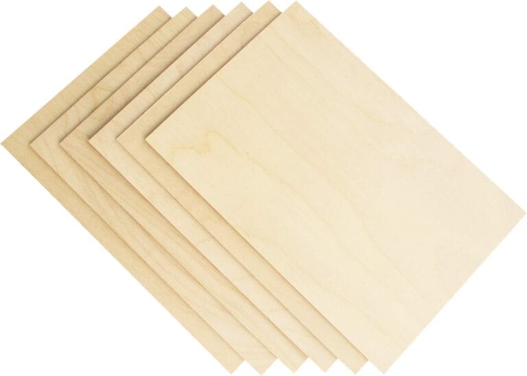 3mm 1/8" x 8" x 12" Baltic Birch Plywood, 6 Pcs Craft Wood Sheets with Grade B/BB Veneer, Perfect for DIY Projects, Laser Cutting & Engraving, Woodburining, Painting and Drawing