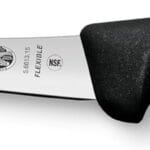 Victorinox Swiss Army Fibrox Pro Curved Boning Knife, Flexible Blade, 6-Inch, Black