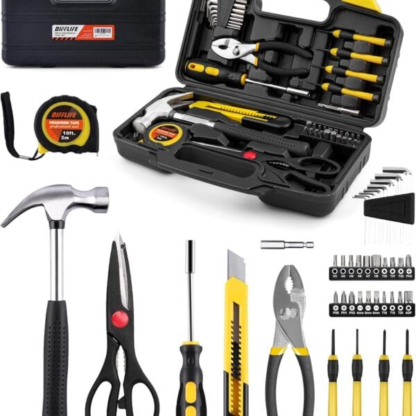 40-Piece Tool Set - General Household Hand Tool Kit with Plastic Toolbox Storage Case