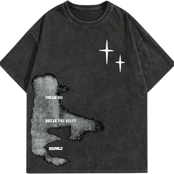 Verdusa Men's Letter Graphic Drop Shoulder T Shirts Casual Round Neck Tee Top