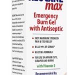 Alocane Max Emergency Burn Gel, 4% Lidocaine Hydrochloride, Antiseptic Kills 99% of Germs, Maximum Strength Pain and Itch Relief, for Sunburns, First Aid Burn Gel with Aloe Vera 2.5 fl oz
