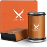 Knife Sharpener Tool, Rolling Knife Sharpener Kit, Knife Sharpening with Diamonds and Ceramic for Steel of Any Hardness, Kitchen knife Sharpener with 15 & 20 Degree Magnetic Angle(Brown)