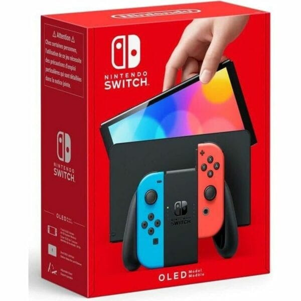 Nintendo Switch OLED Model w/ Neon Red & Neon Blue Joy-Con