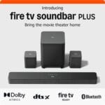 Amazon Fire TV Soundbar Plus with subwoofer and surround sound speakers (newest model), 5.1 channel, Dolby Atmos, clear dialogue