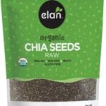 Elan Organic Chia Seeds, 8.8 oz, Natural Raw Black Chia Seeds, Plant-Based, Non-GMO, Vegan, Gluten-Free, Kosher, Gels Easily, Superfood