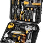 DEKOPRO Tool SetTool Kit with 8V Cordless Drill,Tool Box with Drill,Hand Drill Set for Men & Women,Home Tool Kits for House Repair,Handyman,DIY 126 Piece