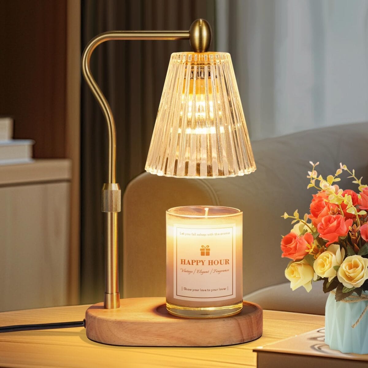 Candle Warmer Lamp, with Timer and Dimmer, Adjustable Height, Mothers Day Gifts for Mom, Birthday Gifts for Women, Wax Melt Warmer for Scented Jar Candles, Home Decor