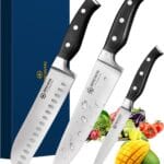 Brewin Professional Kitchen Knives, 3PC Chef Knife Set Sharp Knives for Kitchen High Carbon Stainless Steel, Japanese Cooking Knife with Gift Box