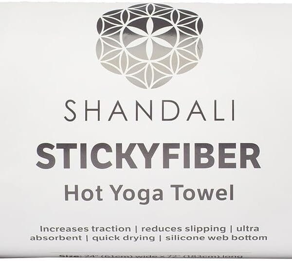 Shandali Hot Yoga Towel - Mat-Sized, Microfiber, Super Absorbent, Anti-Slip, Injury Free, 24" x 72" - Best Bikram Yoga Towel - Exercise, Fitness, Pilates Gear