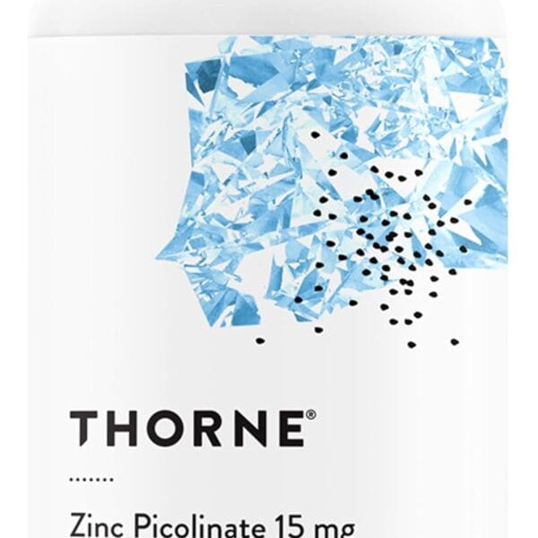 THORNE Zinc Picolinate 15mg - Highly Absorbable Zinc Supplement - Supports Wellness, Immune System, Eye, Skin, and Reproductive Health* - Gluten-Free, Soy-Free, Dairy-Free - 60 Capsules