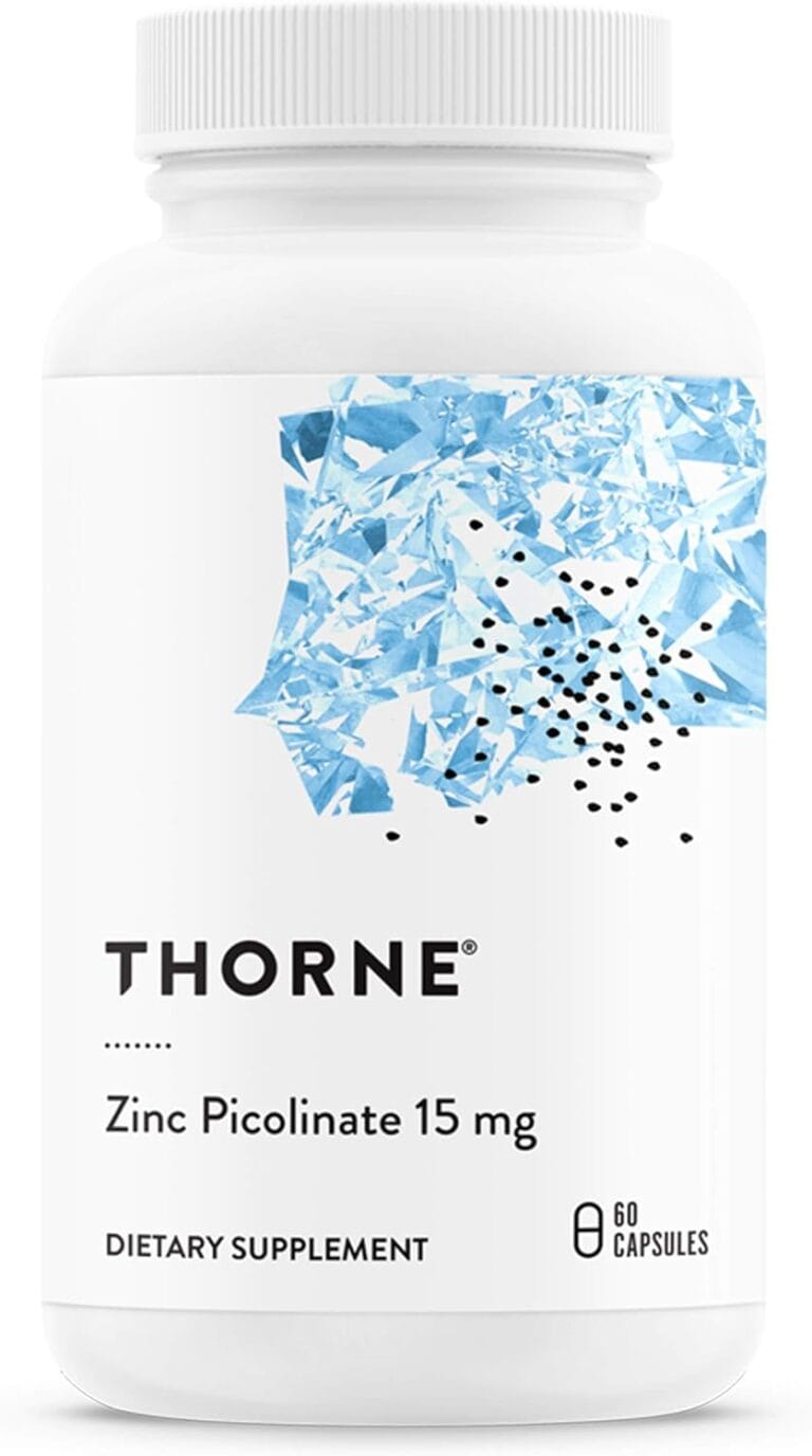 THORNE Zinc Picolinate 15mg - Highly Absorbable Zinc Supplement - Supports Wellness, Immune System, Eye, Skin, and Reproductive Health* - Gluten-Free, Soy-Free, Dairy-Free - 60 Capsules