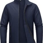 MAGCOMSEN Men's Fleece Lined Softshell Jacket Waterproof Windbreaker Rain Jacket for Tactical Hiking