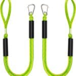 Botepon Boat Bungee Dock Lines with 316 Stainless Clips - Shock-Absorbing Jet Ski Dock Line, PWC Accessories, Boat Mooring Line/Tie Downs for Bass Boat, Fishing Pontoon, Dinghy - 4Feet