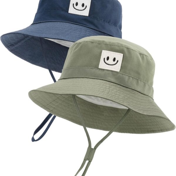 FURTALK Baby Sun Hat Smile Face Toddler Boys Girls Bucket Hat 0-5 Years Kids UPF 50+ Sun Protection Summer Hats