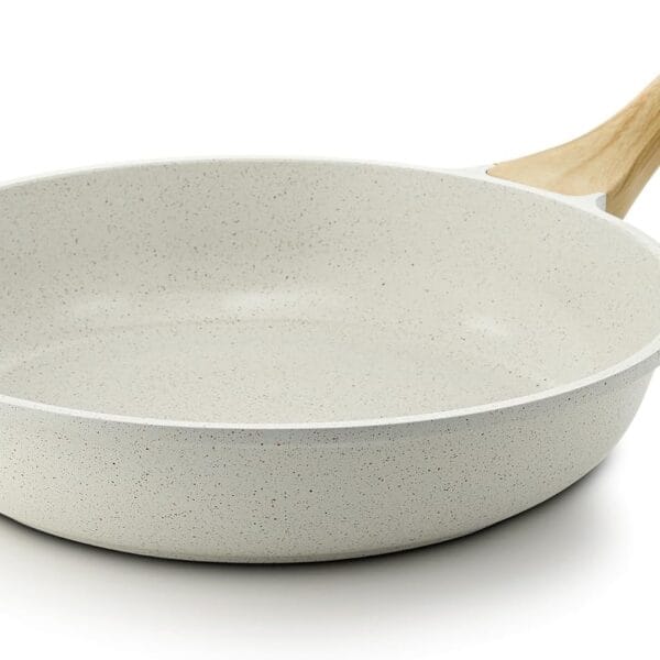 SENSARTE Nonstick Ceramic Frying Pan Skillet, 9.5 Inch Omelet Pan, Healthy Non Toxic Chef Pan, Induction Compatible Egg Pan with Heat Resistant Handle, PFAS-Free
