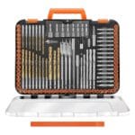 ENERTWIST Drill Bit Set, 112-Pieces 1/4" Hex Shank Impact Driver Bits and Screwdriver Bits Set Assorted in Tough Case for Wood Metal Cement Drilling and Screw Driving, ET-DBA-112
