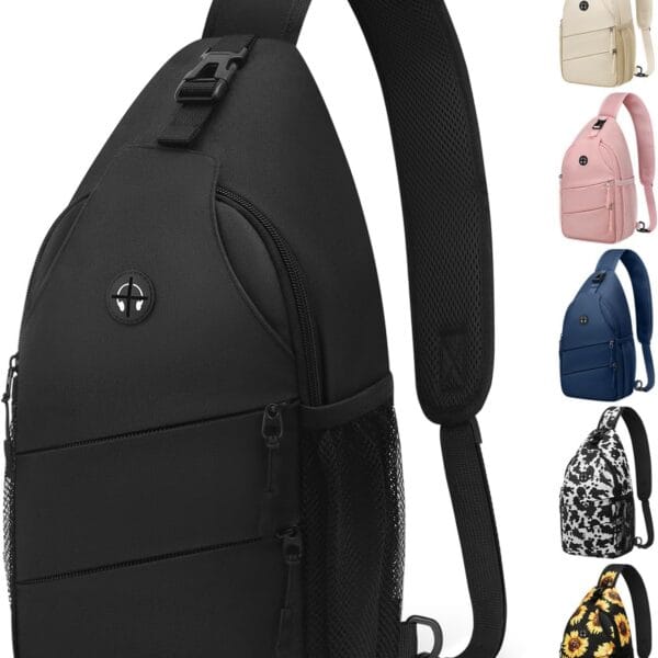 Crossbody Bags for Women Men Trendy Sling Bag Bakpack Casual Chest Bag with Convertible Shoulder Strap