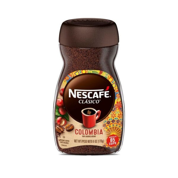 NESCAF CLSICO Colombia, Medium Roast Instant Coffee, 6 oz. Jar