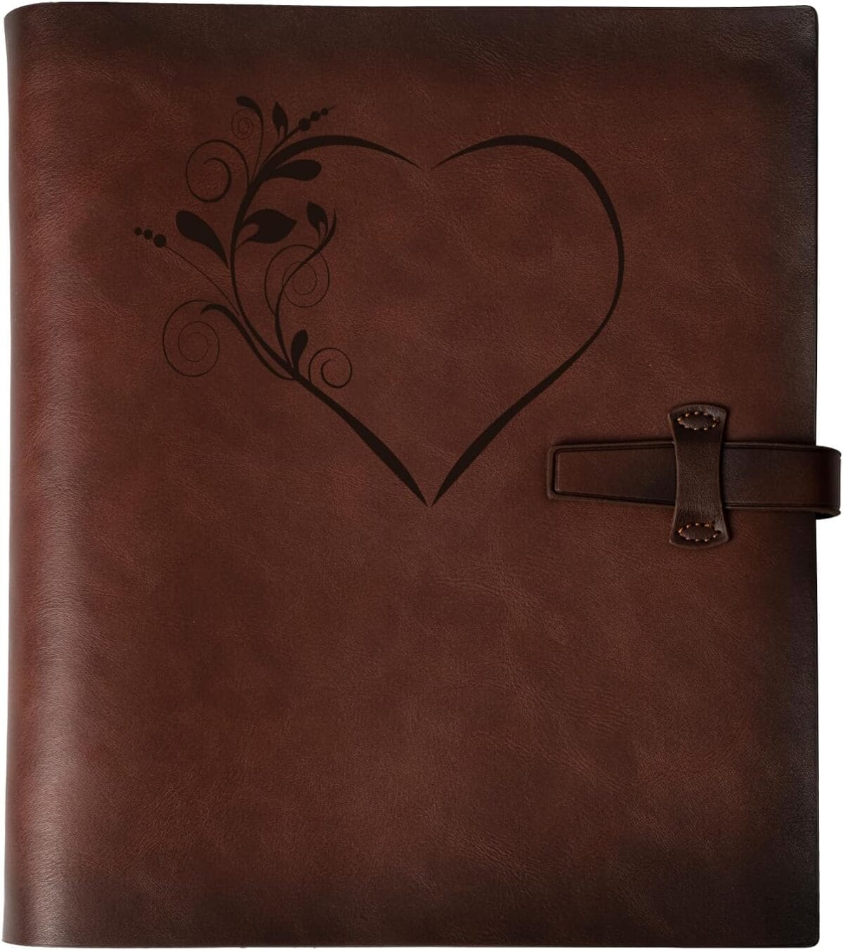 Photo Album 4x6 200 Photos, Genuine Leather Photo Albums with Writing Space with 30 Writing Paper, Travel Family Wedding Kids Graduation Ultrasound Baby Picture Album Scrapbook Photo AlbumLOVE