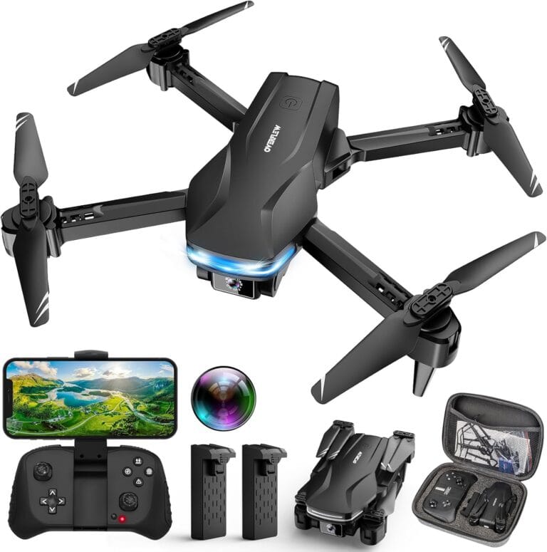 Drone with Camera 1080P HD FPV Foldable Drone for Beginners and Kids, Quadcopter with Voice Gesture Control with Carrying Case, One Key Take Off/Land, Optical Flow Positioning, 360 Flip, Waypoint Fly