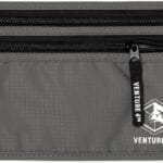 VENTURE 4TH Travel Money Belt - Slim Passport Holder RFID Blocking Travel Pouch to Protect Cash, Credit Cards and Travel Documents (Gray)