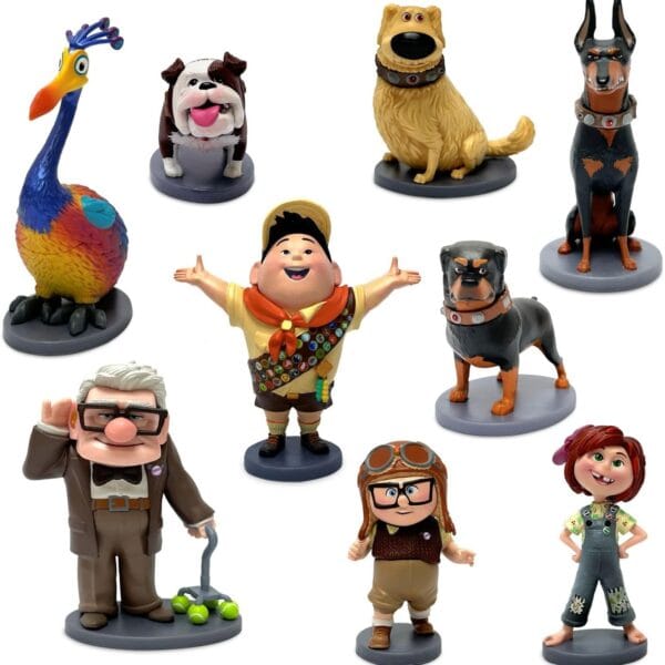 Disney Store Official Deluxe Figure Play Set (Up) - Set of 9 Detailed Figures