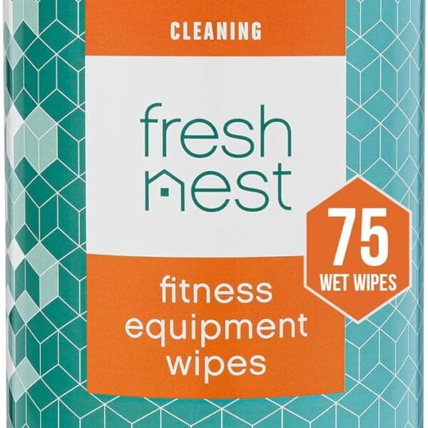 Fitness Equipment Wipes - Cleaning Wipes for Yoga Mats, Pilates Studios, Gyms, Peloton & Cycle Bikes, Spas - Fragrance-Free Wipes Surface Cleaning for Home, Office, Gym 75-Count