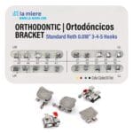 20PCS Orthodontic Metal Brackets Dental Brackets Standard Roth 0.018 Slot Bondable, 3-4-5 with Hook 20pcs/Pack, 1PK
