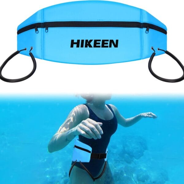 Hikeen Swim Belt for Adults/Kids,Water Aerobics Equipment with Fixing Straps and Zipped Pocket,Adults Pool Exercise Equipment for Pool Exercises and Workouts