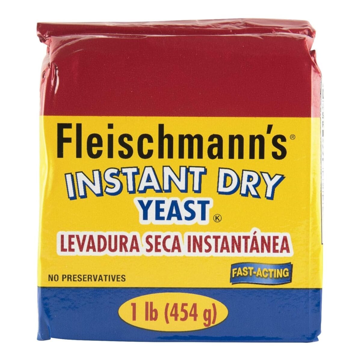 Fleischmanns Yeast, Fleischmanns Instant Dry Yeast, 16 Ounce - 1 Pack, Fast-Acting, Gluten Free, No Preservatives