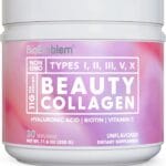 BioEmblem Beauty Collagen - 11G Hydrolyzed Multi-Collagen Peptides, Hyaluronic Acid, Vitamin C & Biotin - Bovine, Fish & Eggshell Membrane Collagen - Skin, Hair, Nail, & Joint Health - 30 Servings