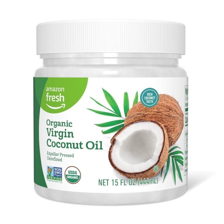 Amazon Fresh, Organic Virgin Coconut Oil, 15 fl Oz (Previously Happy Belly, Packaging May Vary)