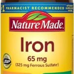 Nature Made Iron 65 mg (325 mg Ferrous Sulfate) Tablets, Dietary Supplement for Red Blood Cell Support, 180 Tablets, 180 Day Supply