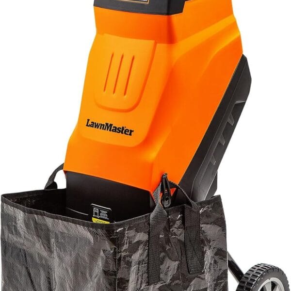 LawnMaster FD1503 Electric Wood Chipper Shredder 15-Amp 1.8-Inch Cutting Diameter Max 14:1 Reduction