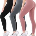 Blisset 3 Pack High Waisted Leggings for Women-Soft Athletic Tummy Control Pants for Running Yoga Workout Reg & Plus Size