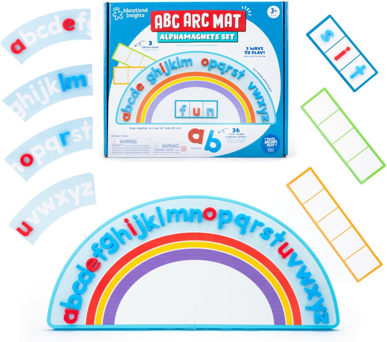 Educational Insights ABC Arc Mat AlphaMagnets Set Alphabet Puzzles For Kids, Letter Learning Kit, Preschool Fine Motor Toys, ABC Activity Mats, Magnetic Blocks For Toddlers Ages 3 5 Educational Insights ABC Arc Mat AlphaMagnets Set Alphabet Puzzles for Kids, Letter Learning Kit, Preschool Fine Motor Toys, ABC Activity Mats, Magnetic Blocks for Toddlers Ages 3-5