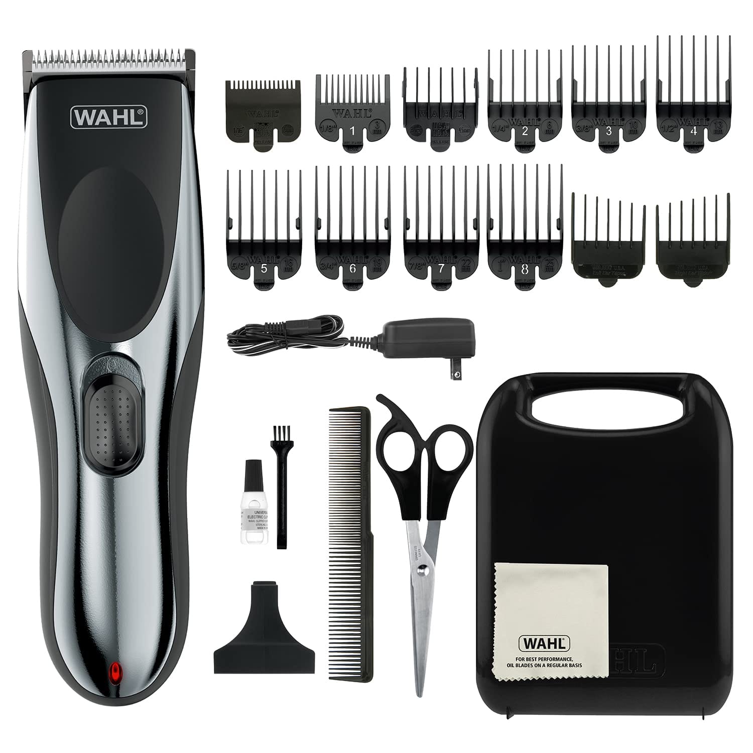 Wahl Clipper Rechargeable Cord/Cordless Haircutting & Trimming Kit For Heads, Longer Beards, & All Body Grooming Model 79434 Wahl Clipper Rechargeable Cord/Cordless Haircutting & Trimming Kit for Heads, Longer Beards, & All Body Grooming - Model 79434