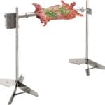 46" Outdoor Electric Rotisserie Grill Kit | 90LBS Pig Spit Rotisserie Grill | 32W Rotatable Motor BBQ Rotisserie Kit | Height Adjustable Spit Roaster Stand for Roasting Pig Lamb
