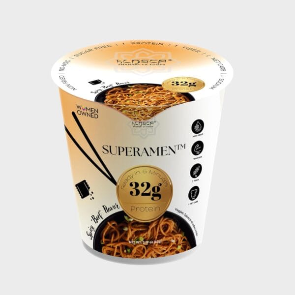 KLDSCP "Beef" Ramen, 100% Plant Based, Keto Friendly, High Protein, Low Carb, Packaged Noodle Meal Kit, Ready to Eat, 1 Cup Pack