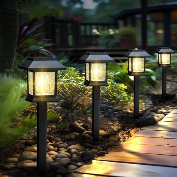 Solar Lights Outdoor,12 Pack Waterproof Auto On/Off Solar Pathway Lights for Your Garden, Landscape, Path, Yard, Patio, Driveway,Walkway Decor