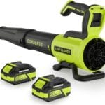 Leaf Blower Cordless with 2 4.0Ah Batteries and Charger, 560CFM & 180MPH Lightweight Leaf Blower, 2 Speed Electronic Control, 20V Electric Blower for Driveway, Lawn & Yard Care