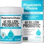 Physician's Choice Probiotics 60 Billion CFU - 10 Strains + Organic Prebiotics - Immune, Digestive & Gut Health - Supports Occasional Constipation, Diarrhea, Gas & Bloating - for Women & Men - 30ct