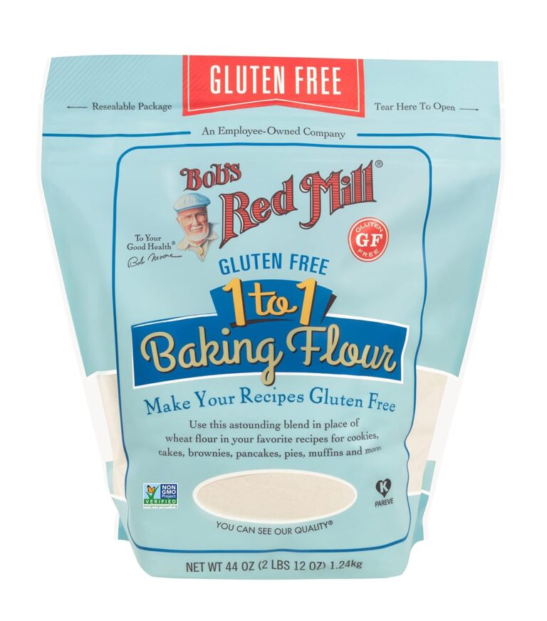 Bob's Red Mill Gluten Free 1 to 1 Baking Flour, 44oz (Pack of 1) - Non GMO, Vegan, Kosher