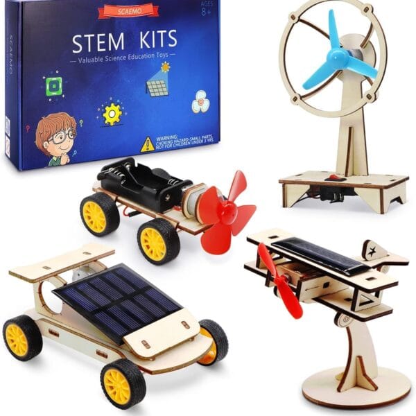 STEM Kits for Kids Ages 8-10-12-14, Stem Toys for Boys Age 8-12, Science Projects, Solar Car Building Kits, Activities Engineering Kit, Gifts for 8 9 10 11 12 Year Old Boys
