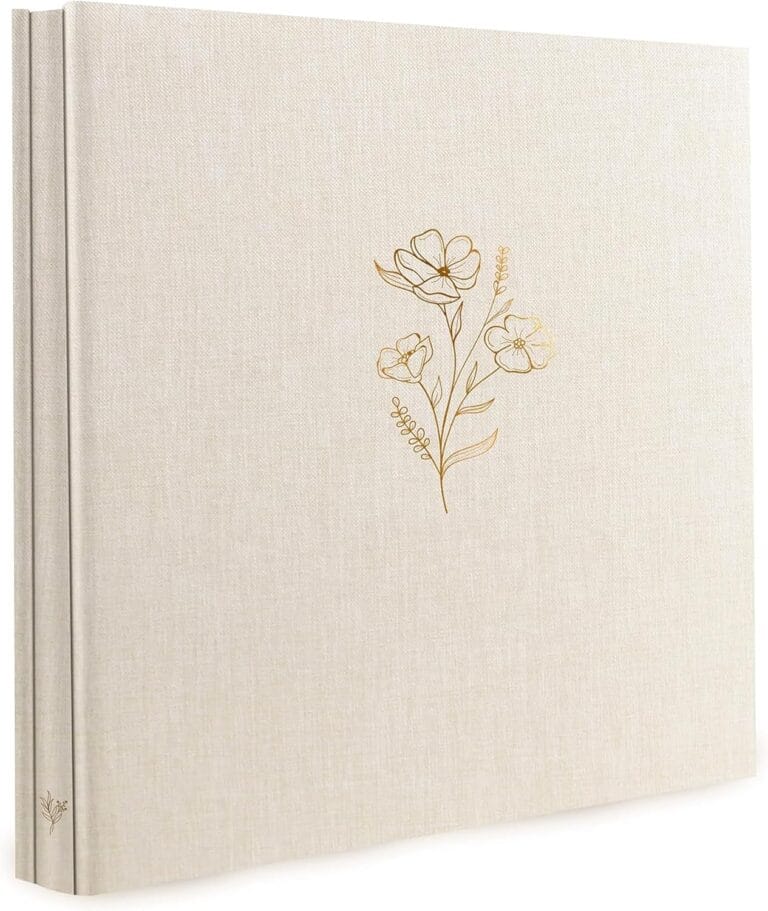 Holoary Photo Album 4x6 500 Photos 5 Pictures Per Page, 500 Pockets 4x6 Picture Album, Linen Fabric Cover Big Picture Book for Photos, 4x6 Photo Albums for Family Weddings Travel Memories(Beige)