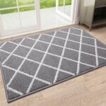 Finchitty Indoor Door Mat, Dirt Resistant and Absorbent, Low-Profile, Non-Slip, Washable Inside Floor Mats for Front Door, Back, and Entrance, 32" x 20", Grey