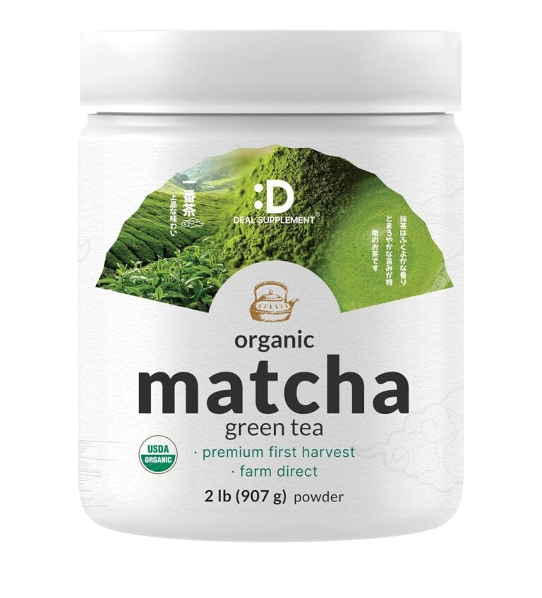 Organic Matcha Green Tea Powder, 2 lb (907g) | First Harvest, Culinary Grade | Japanese Sourced Cafe Mix | Zero Sugar, Keto Friendly, Non-GMO, Vegetarian