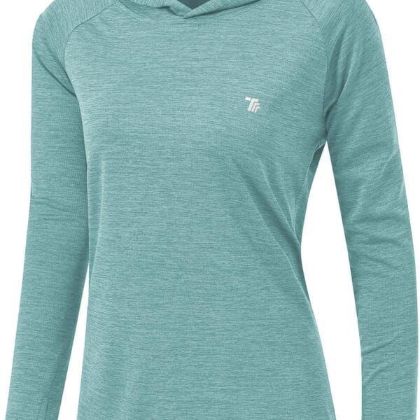TBMPOY Womens UPF 50+ Sun Protection Hoodie Shirt Long Sleeve Fishing Hiking Outdoor UV Shirt Lightweight