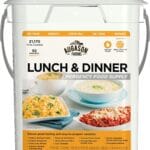 Augason Farms 4-Gallon Lunch & Dinner Variety Pail - Dehydrated Survival Food Kit - Long Shelf Life Ready to Eat Meals - Disaster Prep, Hiking & Camping Essentials - 92 Servings