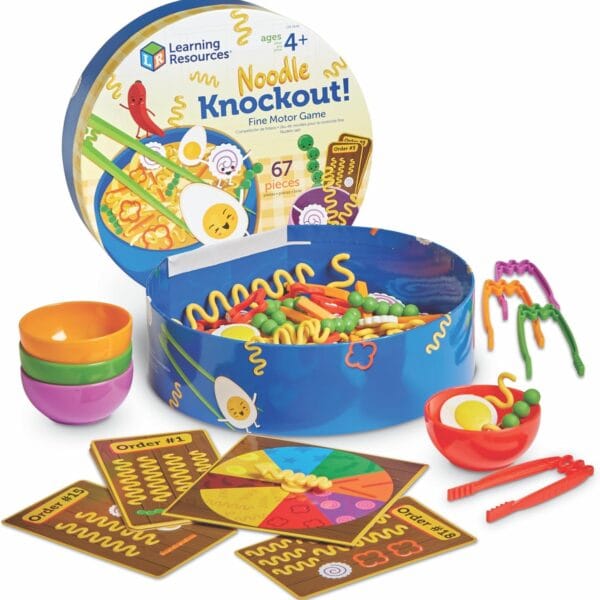Learning Resources Noodle Knockout! Fine Motor Game,Fine Motor Skills Toys, 67 Pieces, Ages 4+